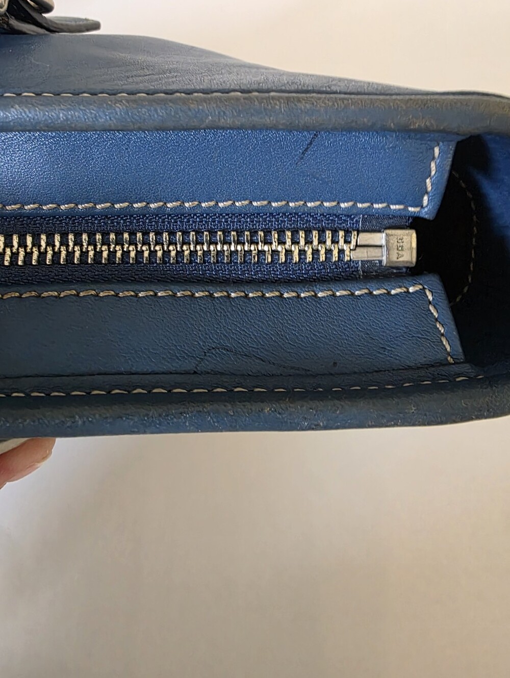 Vintage Coach Legacy Market Tote Cobalt Blue Glove Tanned Leather Shoulder Bag - Picture 13 of 14